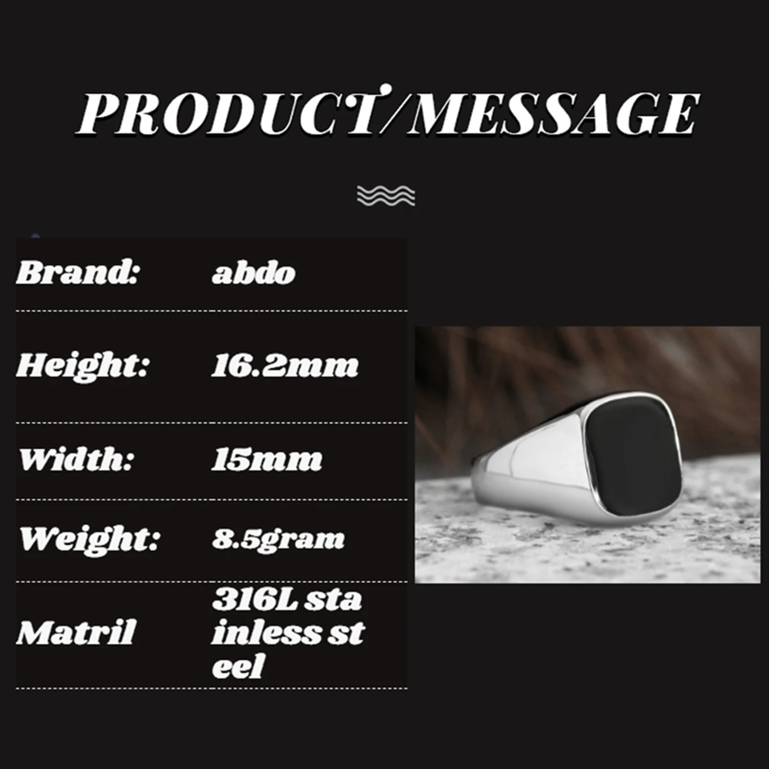 Men's Ring Punk Rock Smooth 316L Stainless Steel Signet Ring For Men Hip Hop Party Jewelry Wholesale Male Wedding Anel OSR491