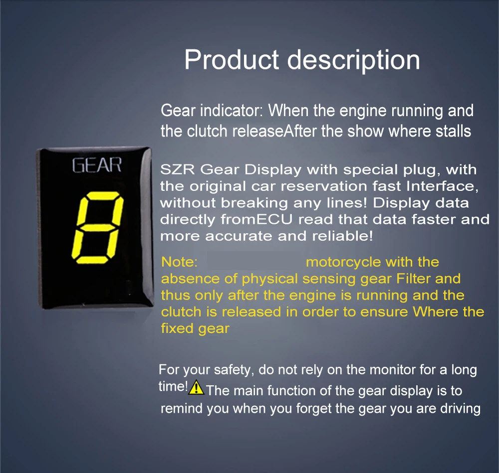 Gear Display Meter For Suzuki GSXR600 GSXR750 GSXR1000 GSX R750 R600 R1000 GSXR 750 600 1000 Motorcycle 1-6 Speed Gear Indicator