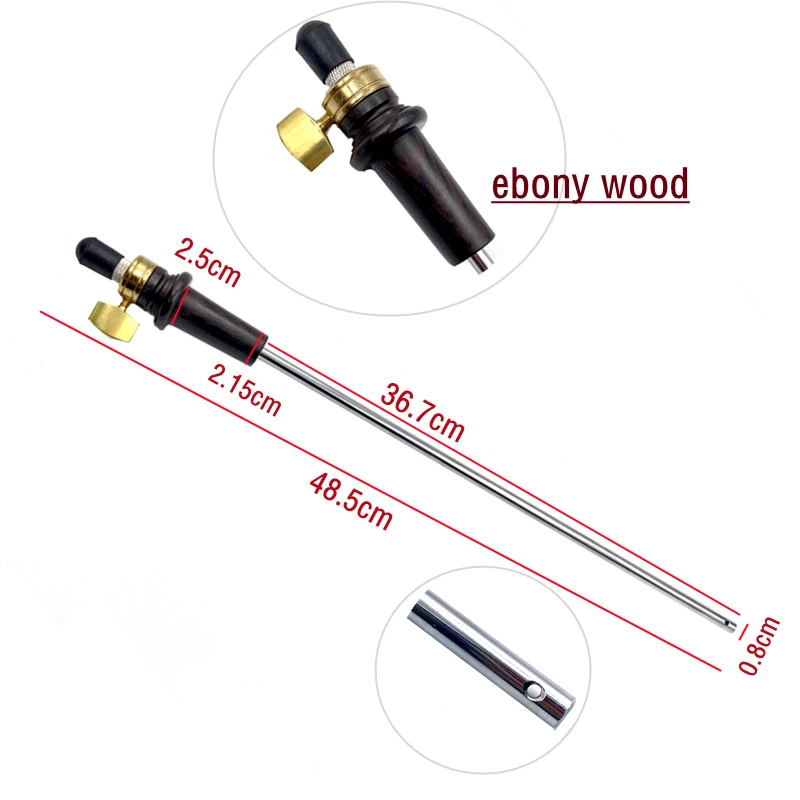 1pc Cello End Tail Carbon Fiber 4/4 3/4 1/2 1/4 Stretch Shrink Freely Ebony Adjustable Endpin, Cello Accessories