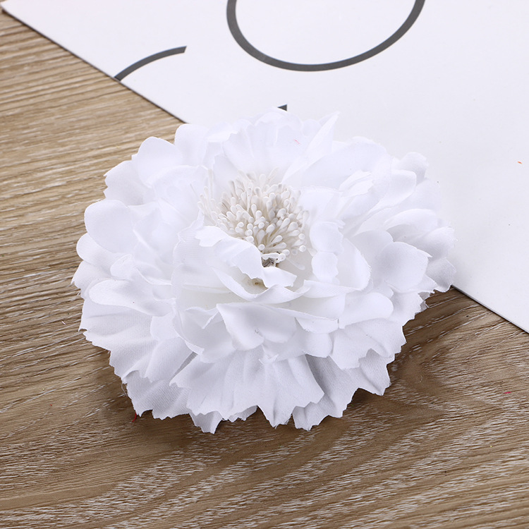 New Fashion Handmade Fabric Peony Flower Brooches for Women Corsage Lapel Pins Hat Dress Wedding Jewelry Clothing Accessories