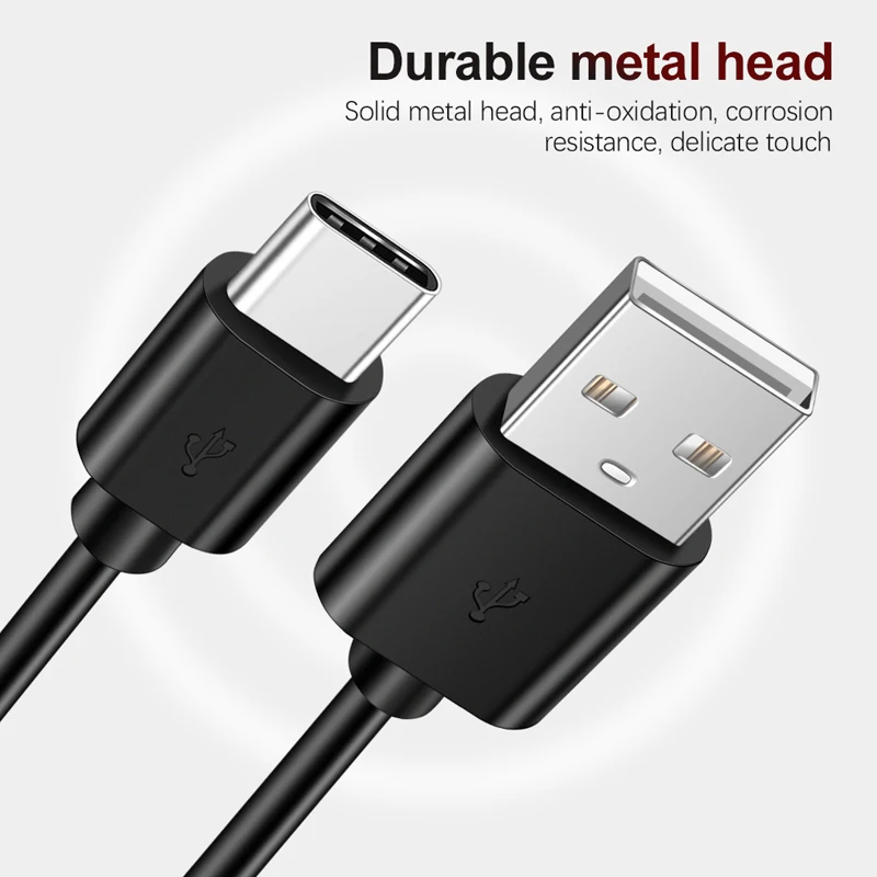 Type-C USB Cable For Samsung S20 FE Ultra S10 S9 S8 Plus A12 A32 A42 A52 5G A31 A41 Note 8 9 10 Pro 2A Fast Charging Data Cable