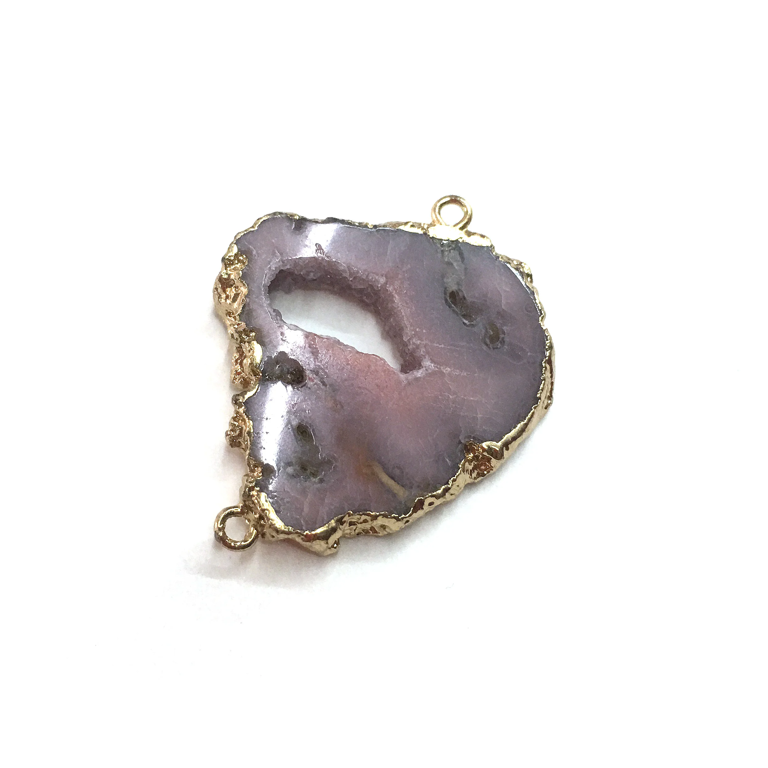 1PC LE SKY Natural Agates Pendants Charms Connector Pendants for Jewelry Making DIY Accessories Fit Necklaces
