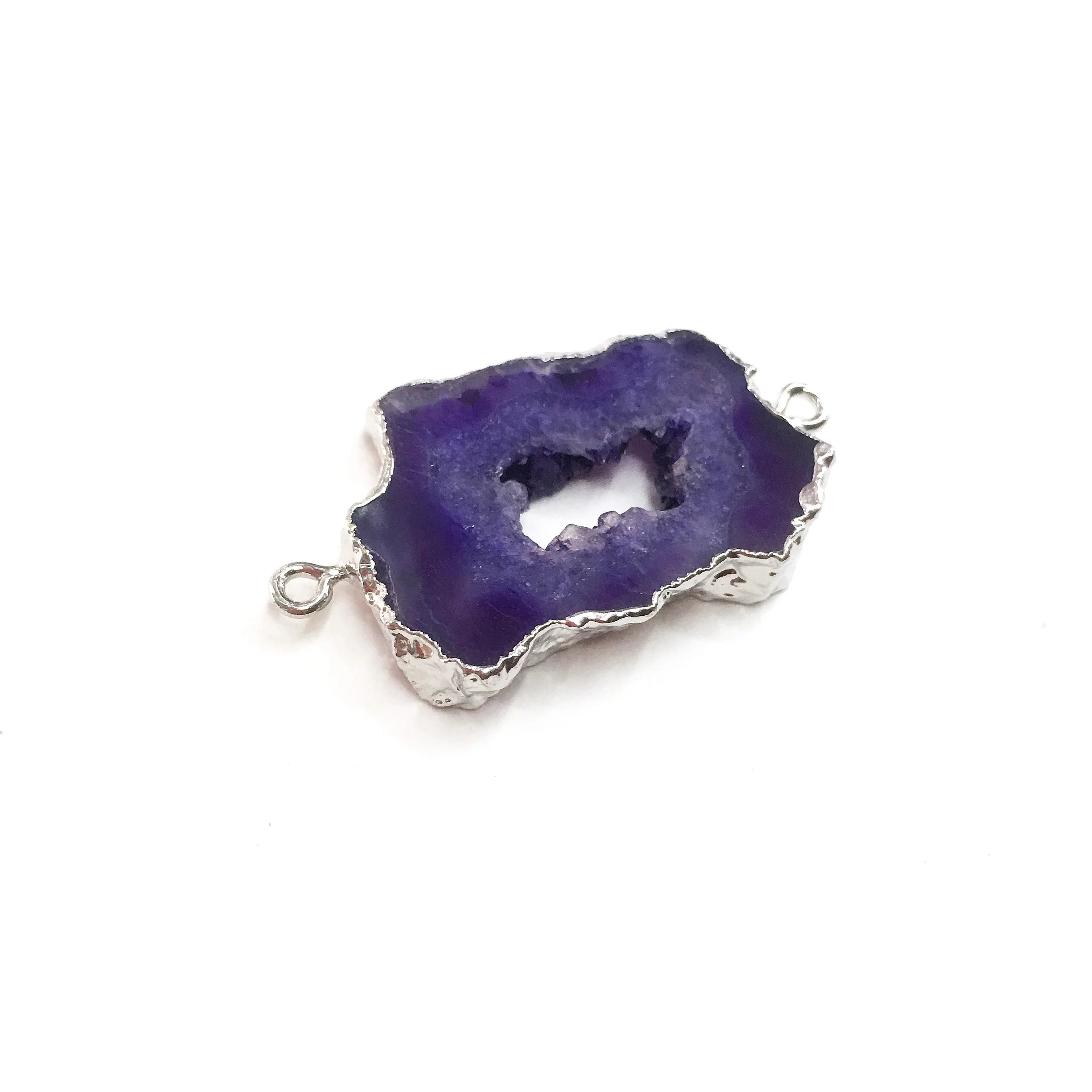 1PC LE SKY Natural Agates Pendants Charms Connector Pendants for Jewelry Making DIY Accessories Fit Necklaces