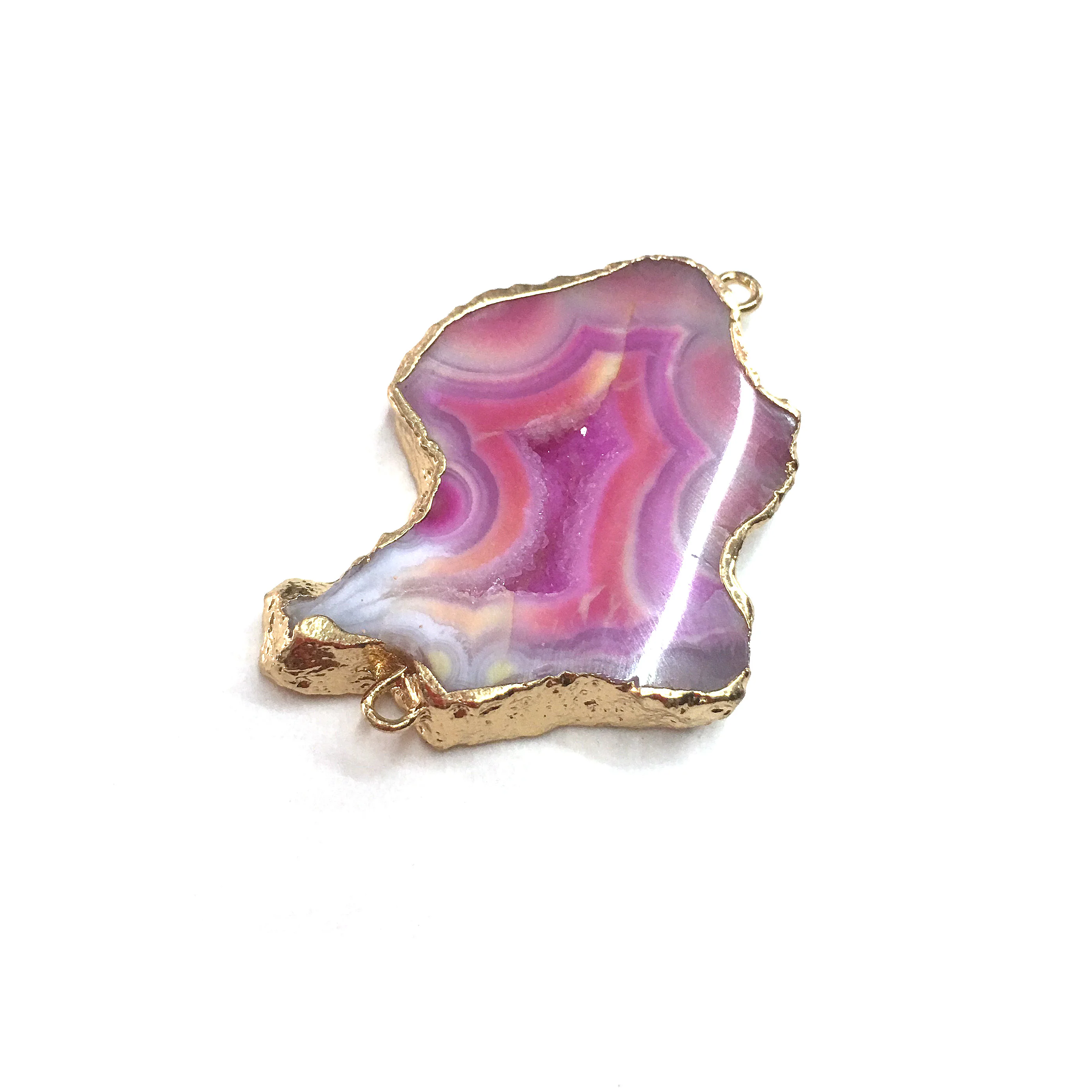 1PC LE SKY Natural Agates Pendants Charms Connector Pendants for Jewelry Making DIY Accessories Fit Necklaces