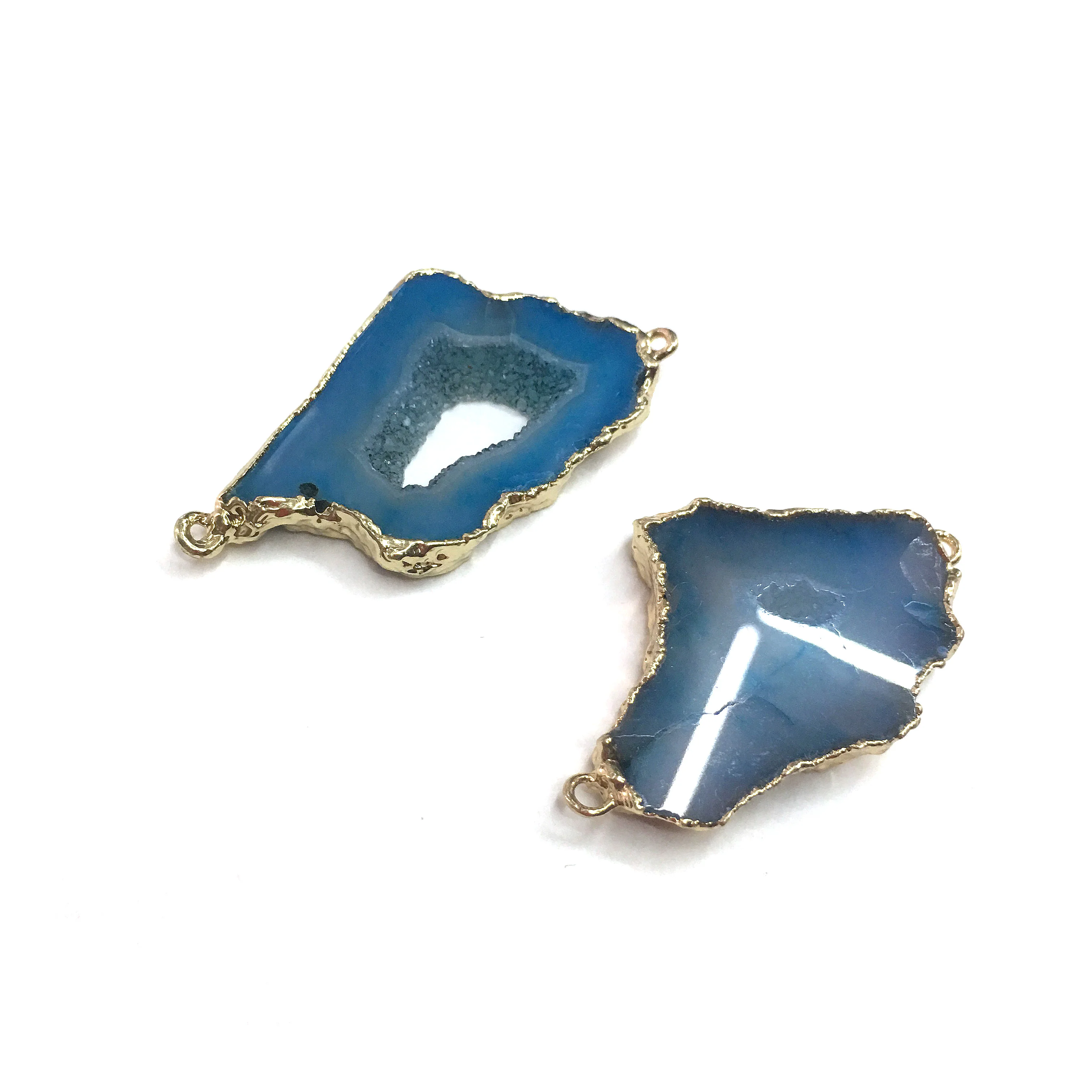 1PC LE SKY Natural Agates Pendants Charms Connector Pendants for Jewelry Making DIY Accessories Fit Necklaces