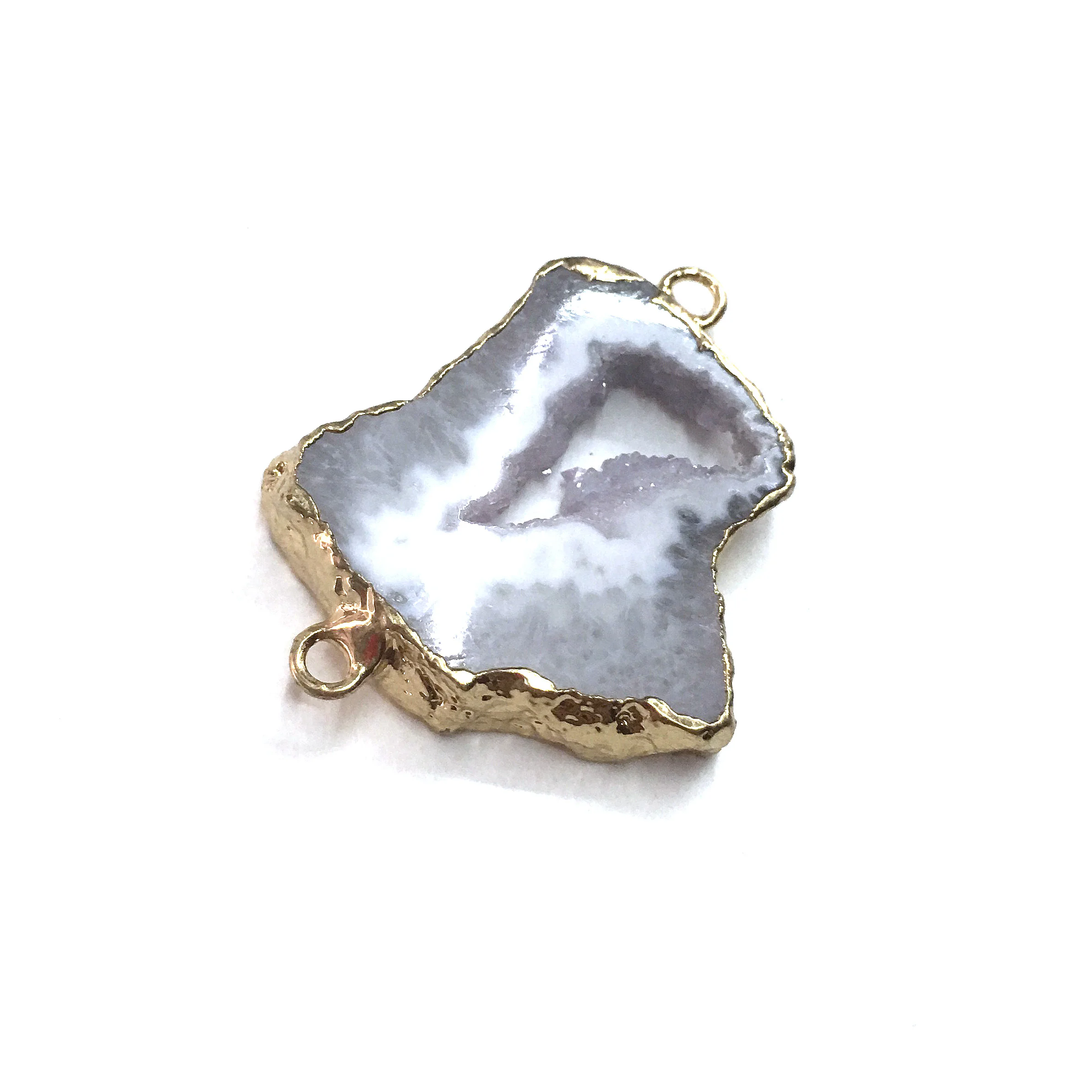 1PC LE SKY Natural Agates Pendants Charms Connector Pendants for Jewelry Making DIY Accessories Fit Necklaces