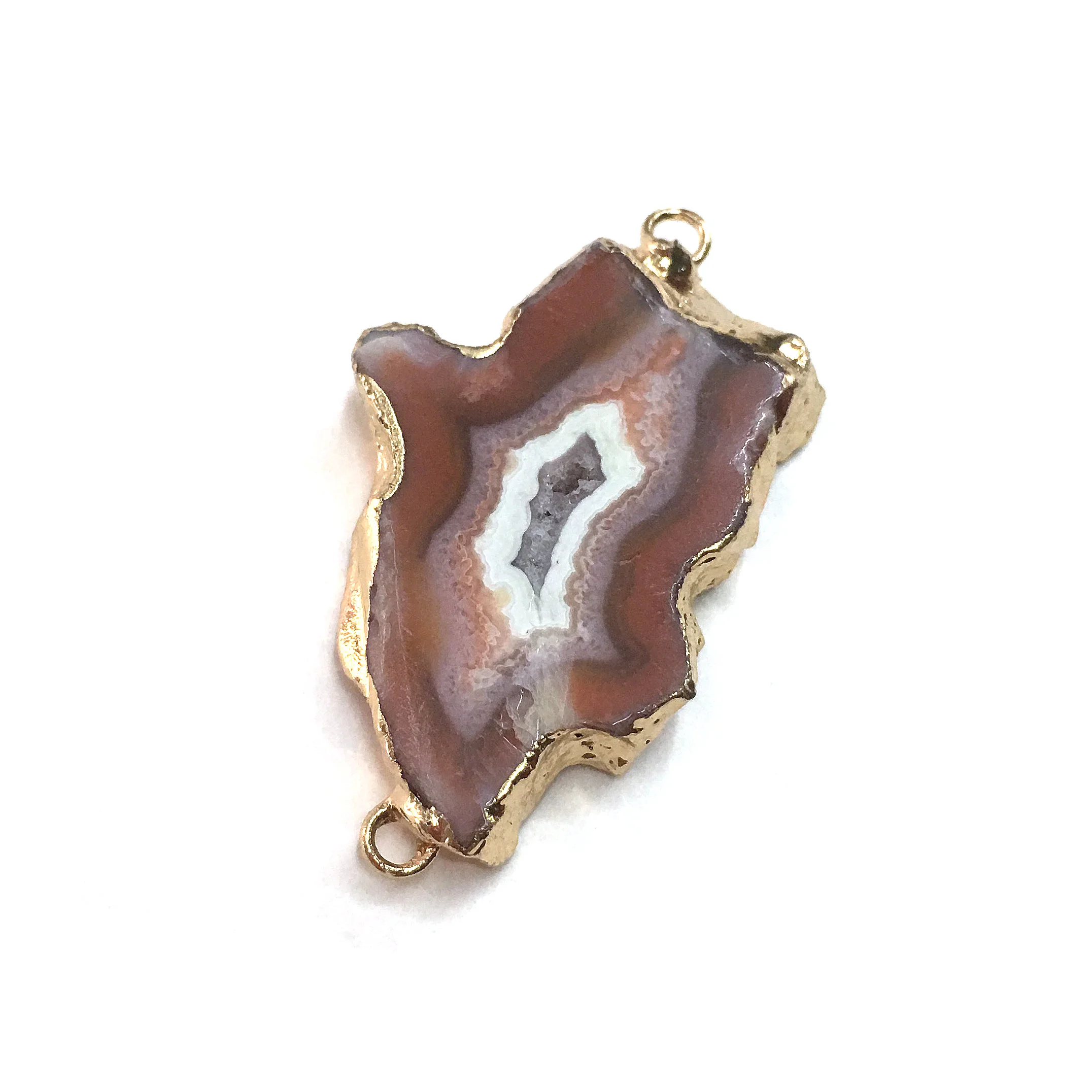 1PC LE SKY Natural Agates Pendants Charms Connector Pendants for Jewelry Making DIY Accessories Fit Necklaces