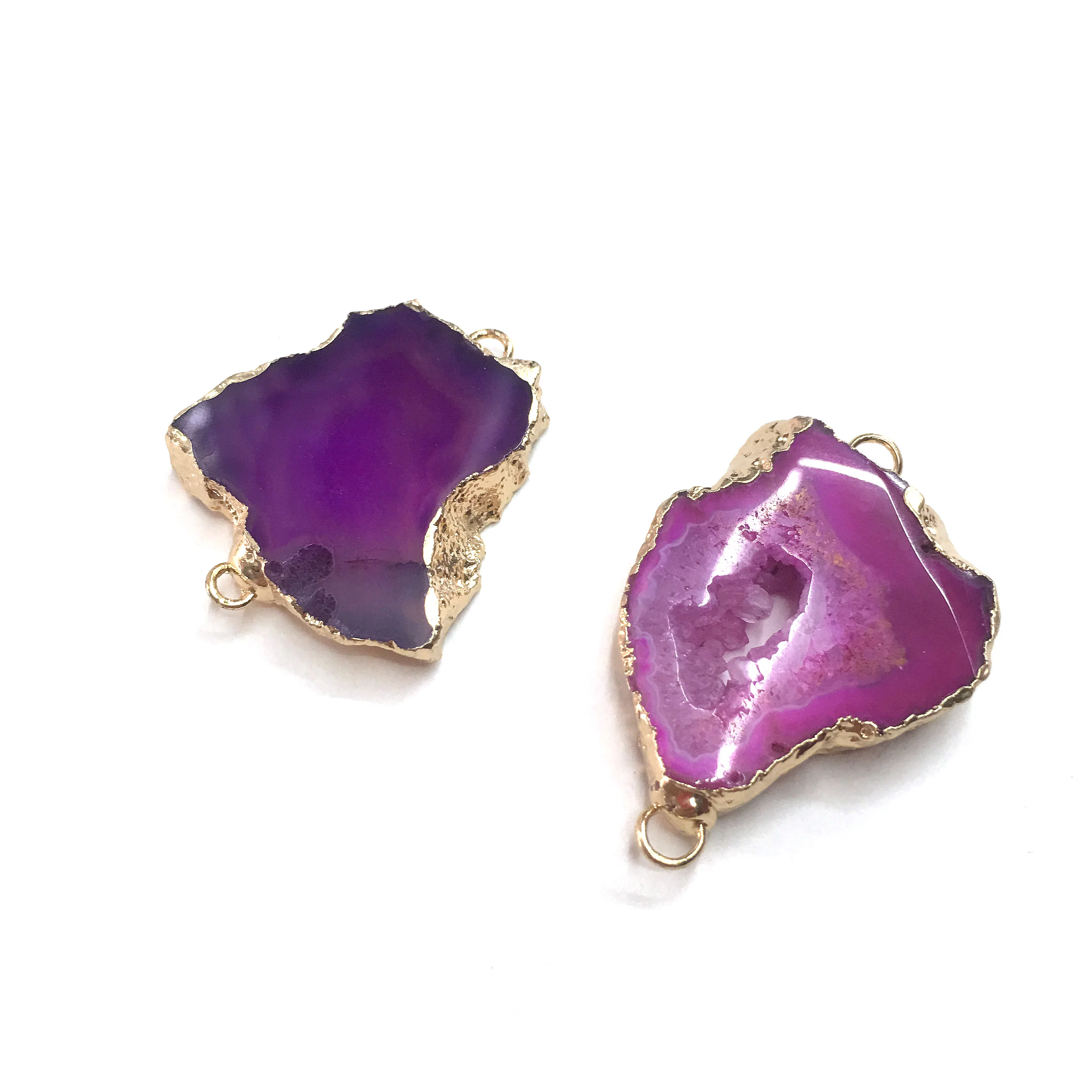 1PC LE SKY Natural Agates Pendants Charms Connector Pendants for Jewelry Making DIY Accessories Fit Necklaces