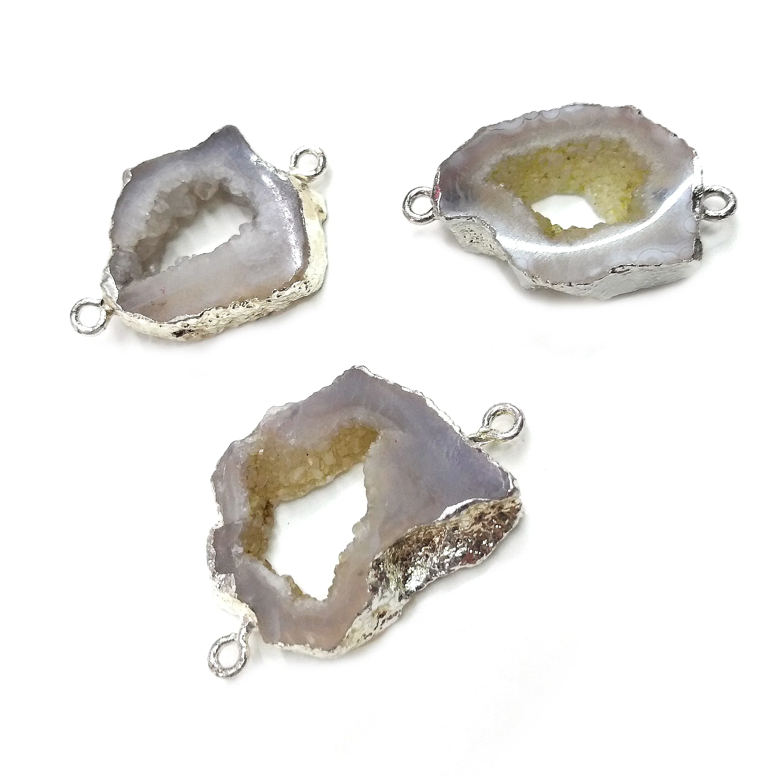 1PC LE SKY Natural Agates Pendants Charms Connector Pendants for Jewelry Making DIY Accessories Fit Necklaces
