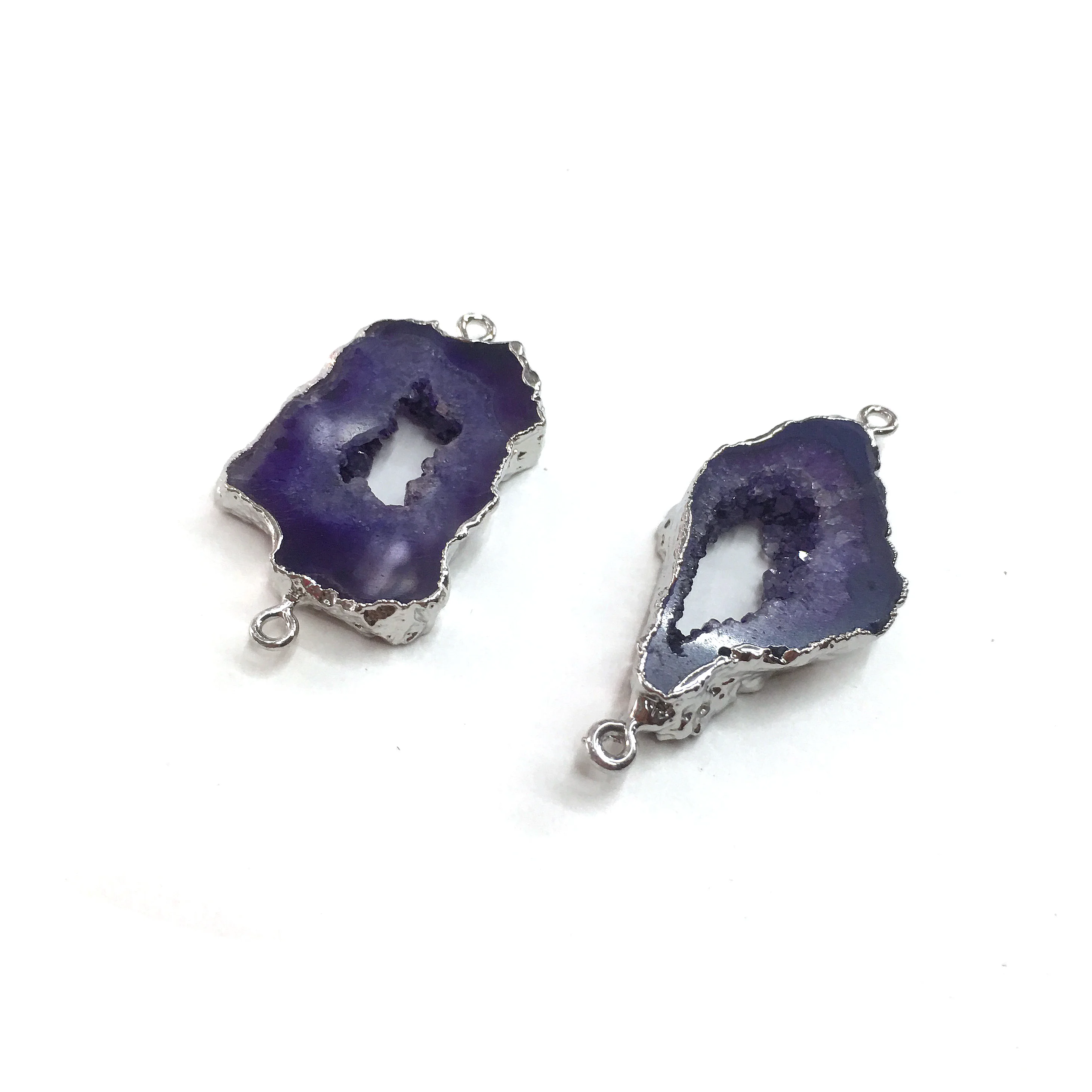 1PC LE SKY Natural Agates Pendants Charms Connector Pendants for Jewelry Making DIY Accessories Fit Necklaces