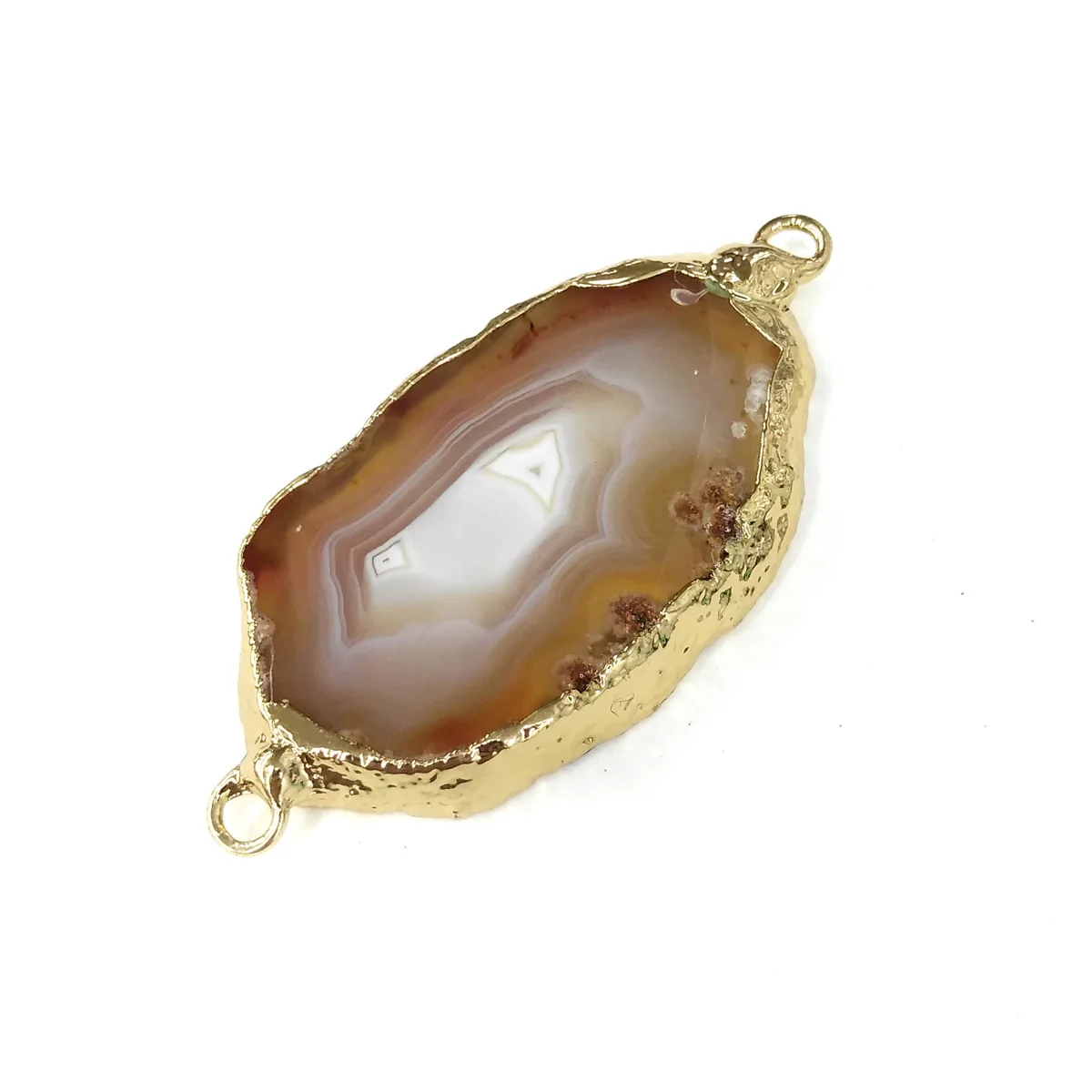 1PC LE SKY Natural Agates Pendants Charms Connector Pendants for Jewelry Making DIY Accessories Fit Necklaces