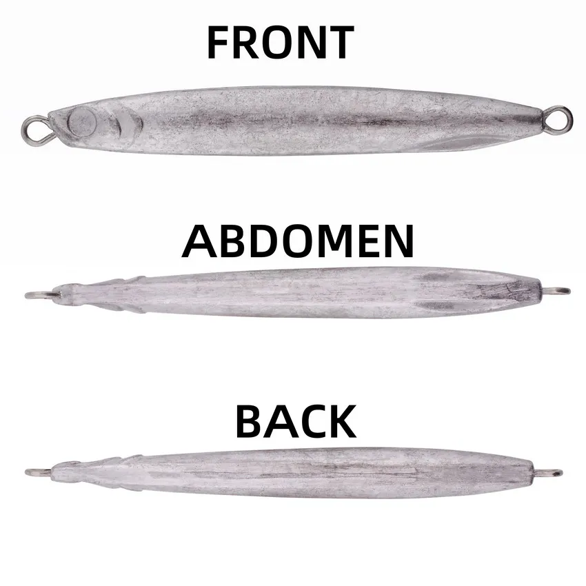 20pcs Blank Metal Jig Shore Casting Jigging Unpainted Lure 7g-40g Spoon Lures Saltwater Fishing Jigs Artificial Bait Tackle