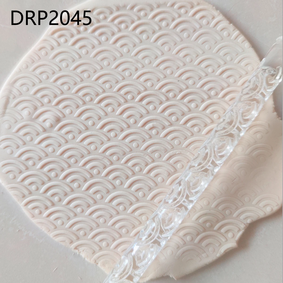 Kitchen Accessories Bakery Dough Tools Fondant Decoration Acrylic Embossed 3D Rolling Pin With Pattern