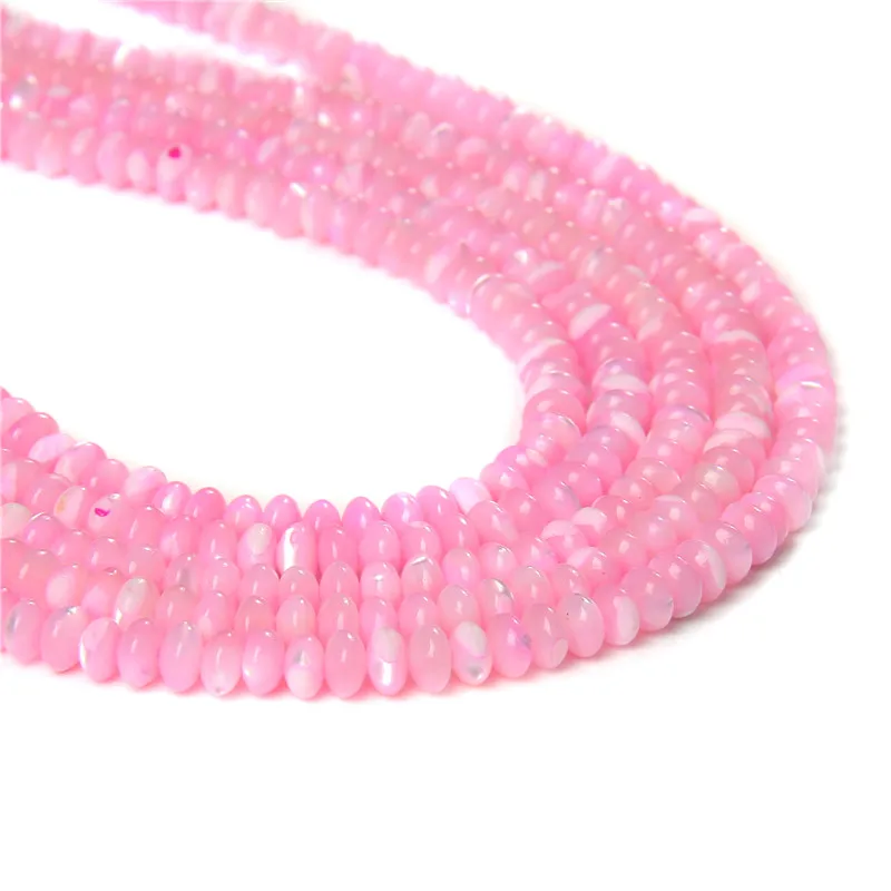 Colorful Natural Freshwater Shell Tube Beads Dyed Mother of Pearl Shell Loose Beads for Jewelry Making DIY Bracelet Necklace 15"