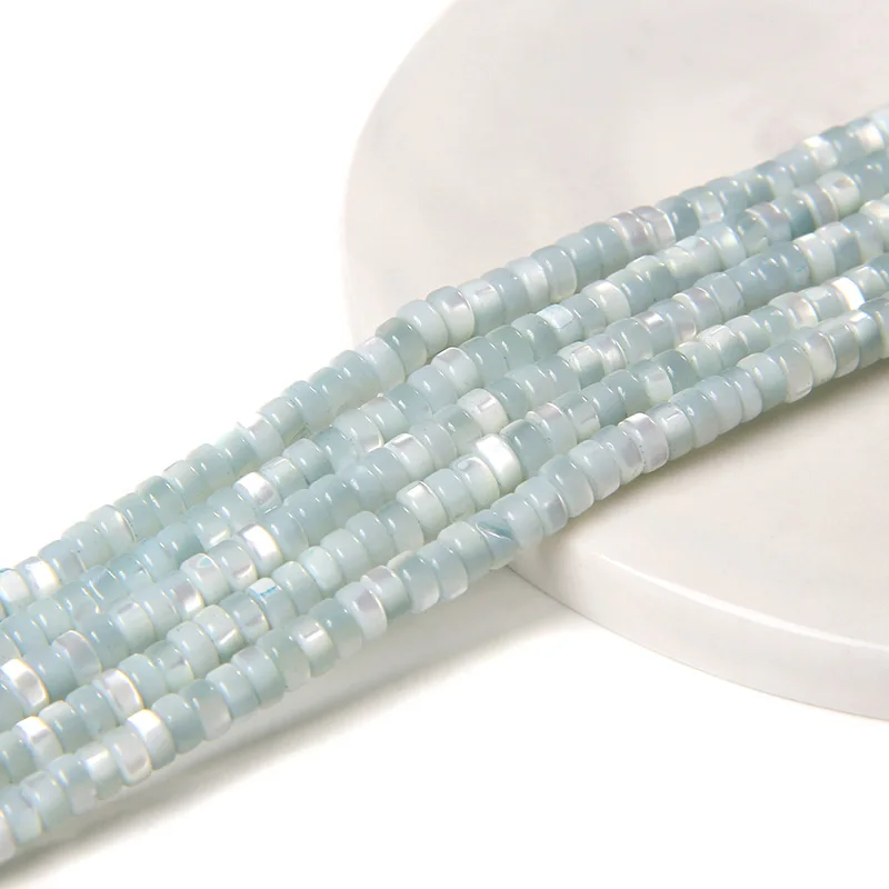Colorful Natural Freshwater Shell Tube Beads Dyed Mother of Pearl Shell Loose Beads for Jewelry Making DIY Bracelet Necklace 15"