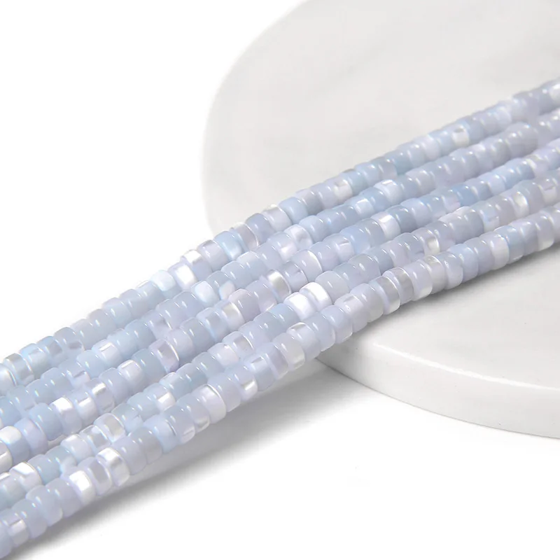 Colorful Natural Freshwater Shell Tube Beads Dyed Mother of Pearl Shell Loose Beads for Jewelry Making DIY Bracelet Necklace 15"