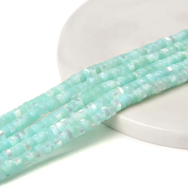 Colorful Natural Freshwater Shell Tube Beads Dyed Mother of Pearl Shell Loose Beads for Jewelry Making DIY Bracelet Necklace 15"
