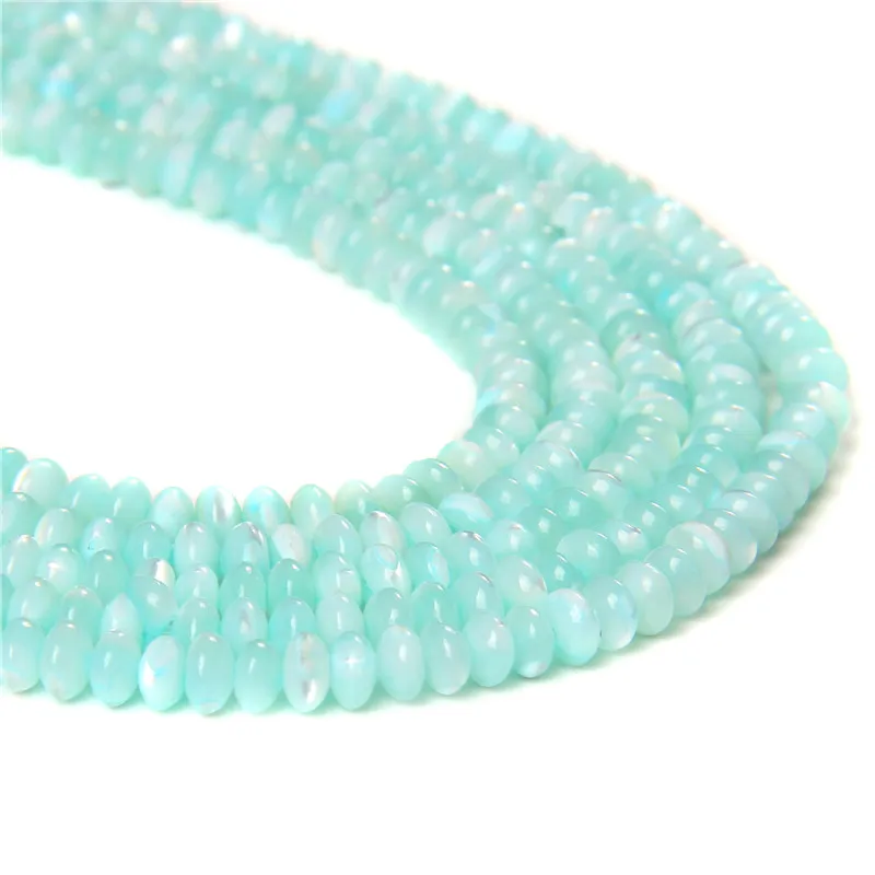 Colorful Natural Freshwater Shell Tube Beads Dyed Mother of Pearl Shell Loose Beads for Jewelry Making DIY Bracelet Necklace 15"
