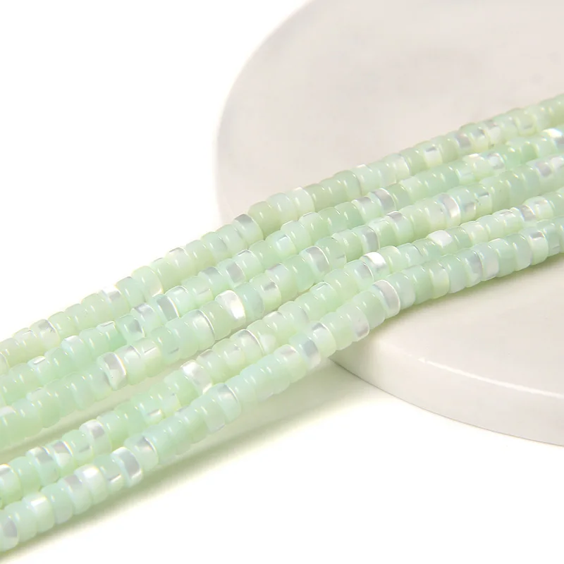 Colorful Natural Freshwater Shell Tube Beads Dyed Mother of Pearl Shell Loose Beads for Jewelry Making DIY Bracelet Necklace 15"