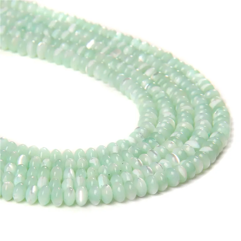 Colorful Natural Freshwater Shell Tube Beads Dyed Mother of Pearl Shell Loose Beads for Jewelry Making DIY Bracelet Necklace 15"
