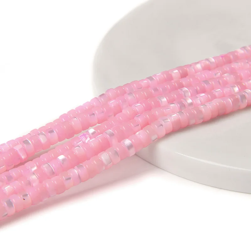 Colorful Natural Freshwater Shell Tube Beads Dyed Mother of Pearl Shell Loose Beads for Jewelry Making DIY Bracelet Necklace 15"