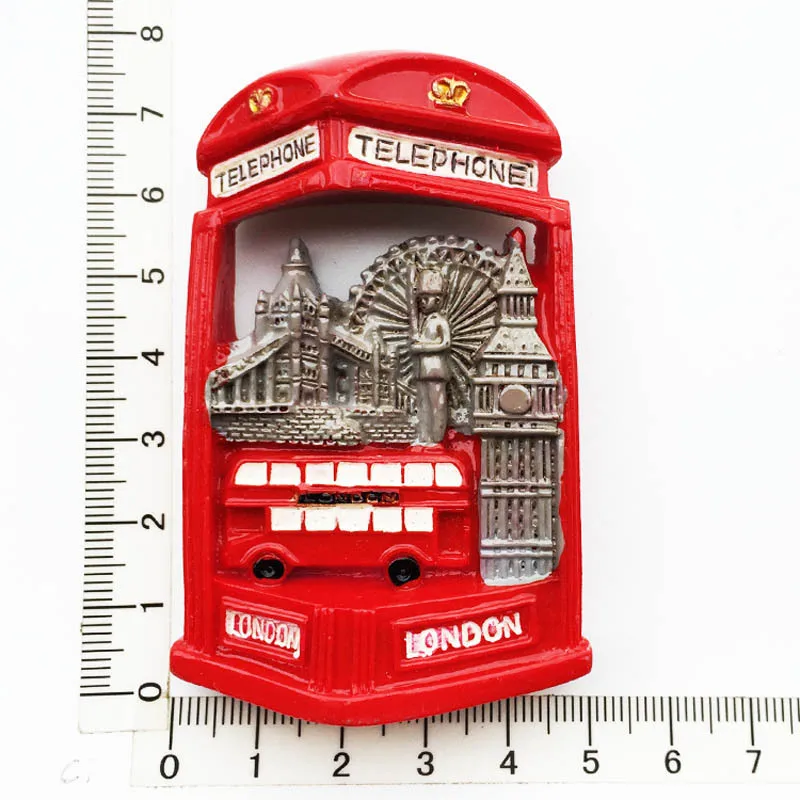 UK Tourist Souvenir British Refrigerator Sticker Manchester Oxford London Bus Big Ben Scotland Crafts Magnetic Fridge Decor