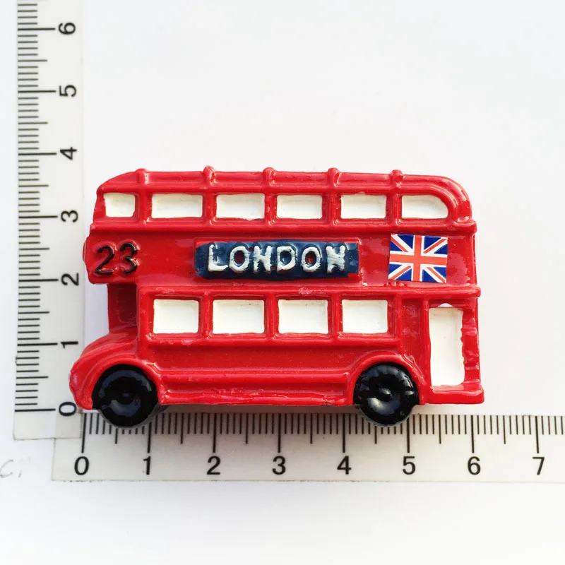 UK Tourist Souvenir British Refrigerator Sticker Manchester Oxford London Bus Big Ben Scotland Crafts Magnetic Fridge Decor