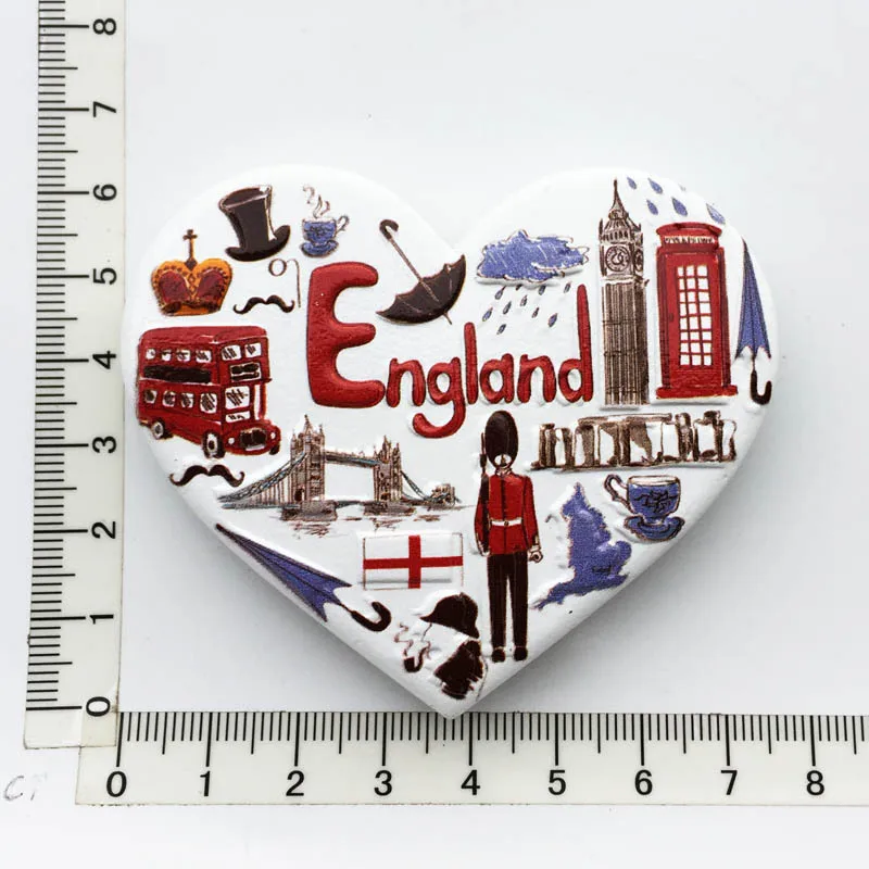 UK Tourist Souvenir British Refrigerator Sticker Manchester Oxford London Bus Big Ben Scotland Crafts Magnetic Fridge Decor