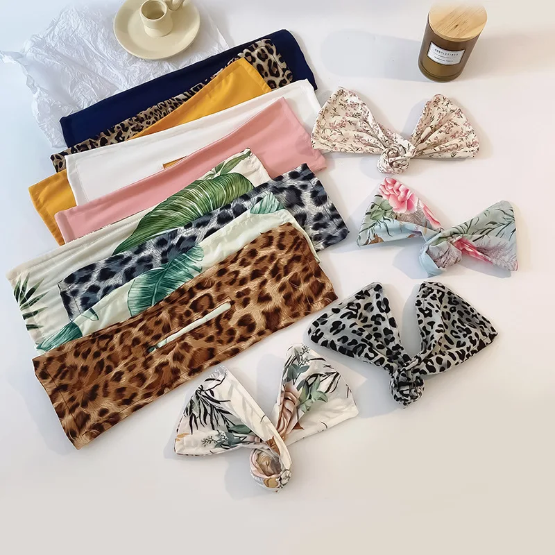 Deft Bun Hair Band Women Printed Headband Bow Donut Bun Maker DIY Hairstyle Braid Tool Ponytail Hair Twist Accessories topknot