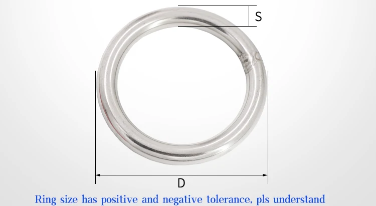 1pcs 304Stainless Steel Big O Ring 70/90/100/120/200/250mm Outer Diameter 8/10/12mm Thickness Strapping Welded Round Rings