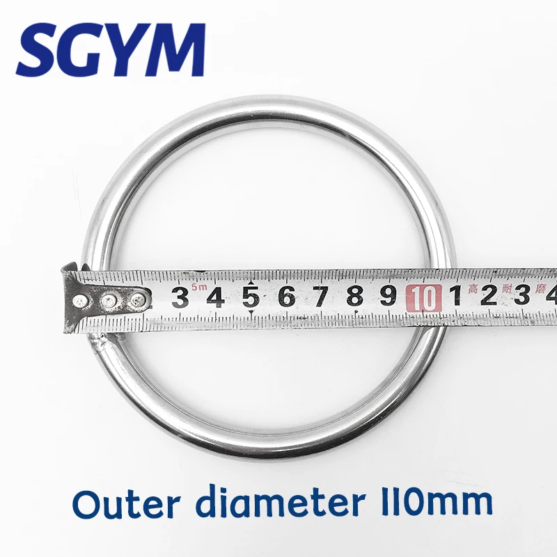 1pcs 304Stainless Steel Big O Ring 70/90/100/120/200/250mm Outer Diameter 8/10/12mm Thickness Strapping Welded Round Rings
