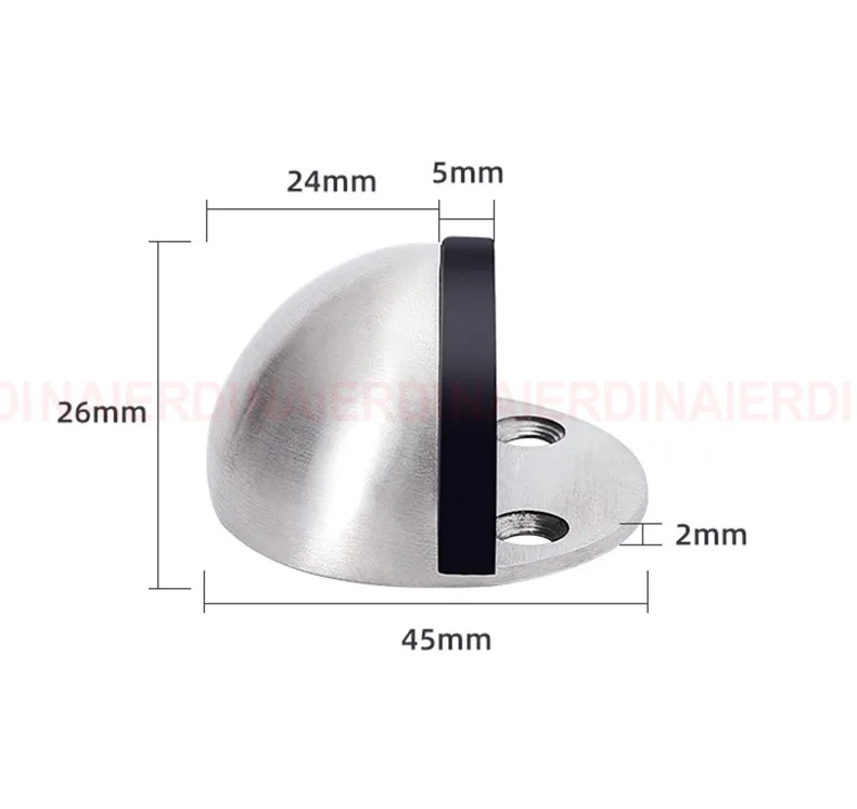 NAIERDI Magnet Door Stops Stainless Steel Door Holder Silver Magnetic Door Stopper Non-punch Doorstop Furniture Door Hardware