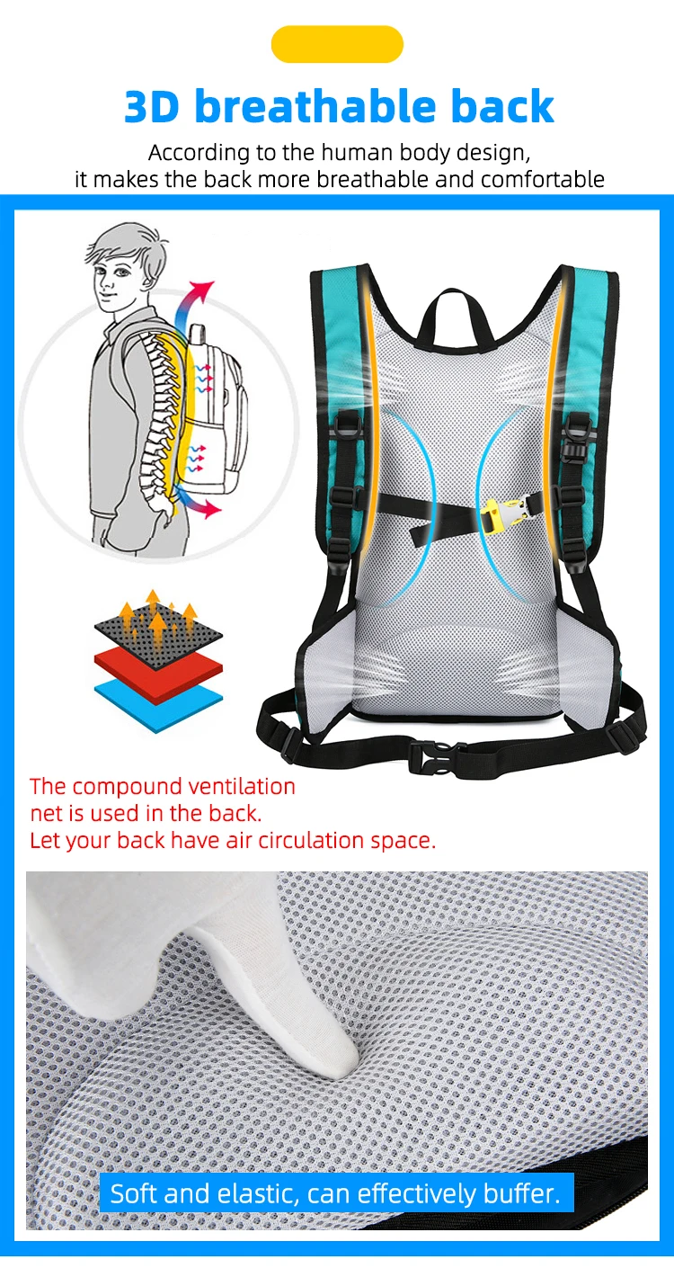 13L Bike Cycling Water Bag Backpack Outdoor Sport Running Climbing Hiking Hydration Bladder Storage Pack Waterproof Rucksack