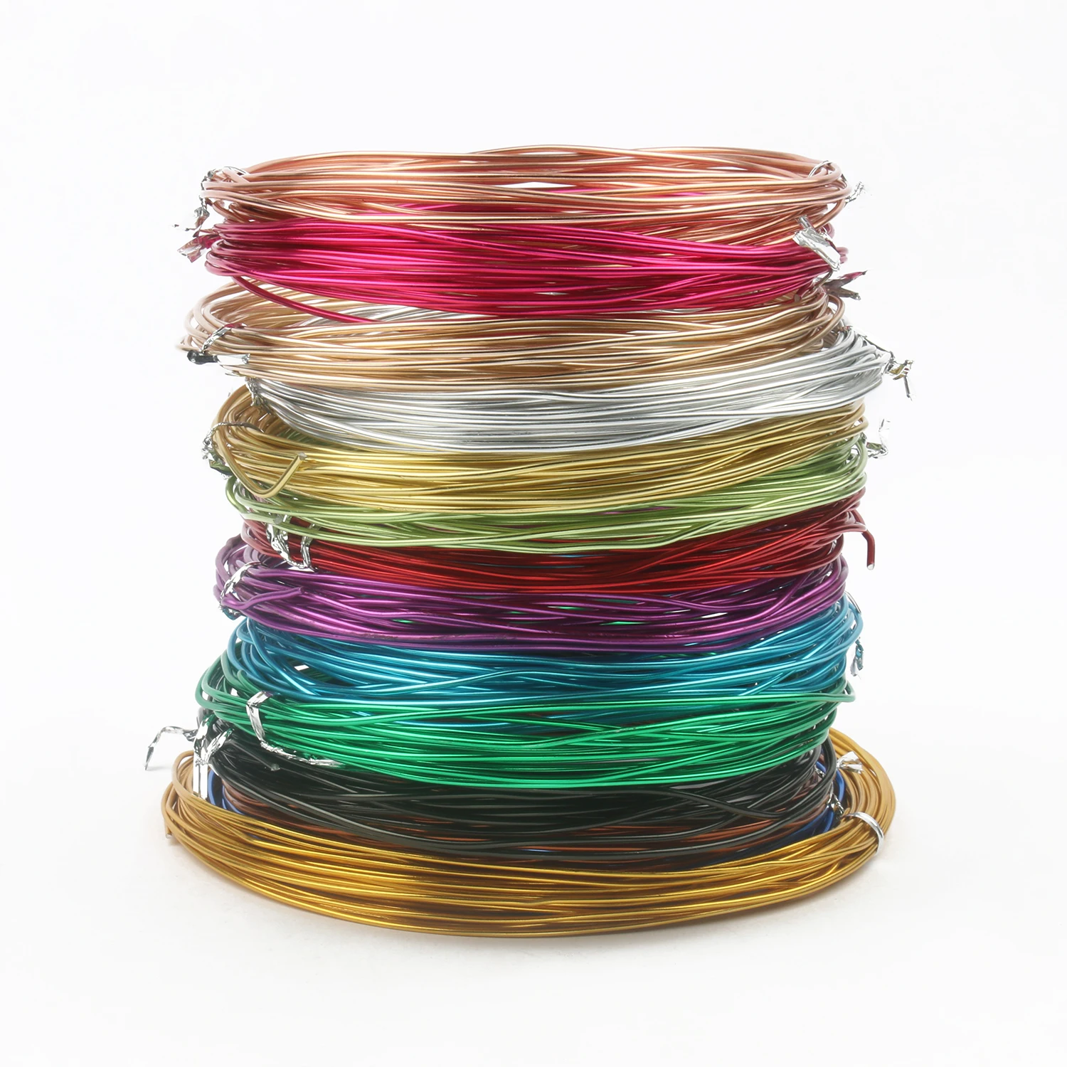 Round Aluminum Wire 1mm/1.2mm/1.5mm/2mm/2.5mm/3mm Versatile Painted Aluminium Metal Wire For DIY Jewelry Finding Accessories