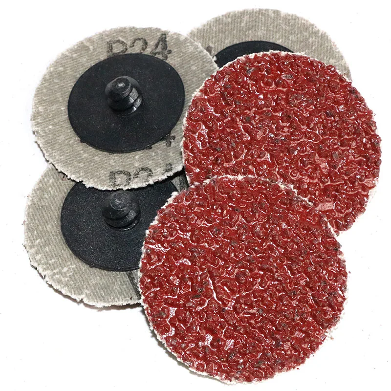 50Pcs/60pcs 2 inch 1" 3" Sanding Disc Roll Lock R-Type Sandpaper Abrasive Disc 75mm 50mm 24/36/40/80/120/240/320 Grit