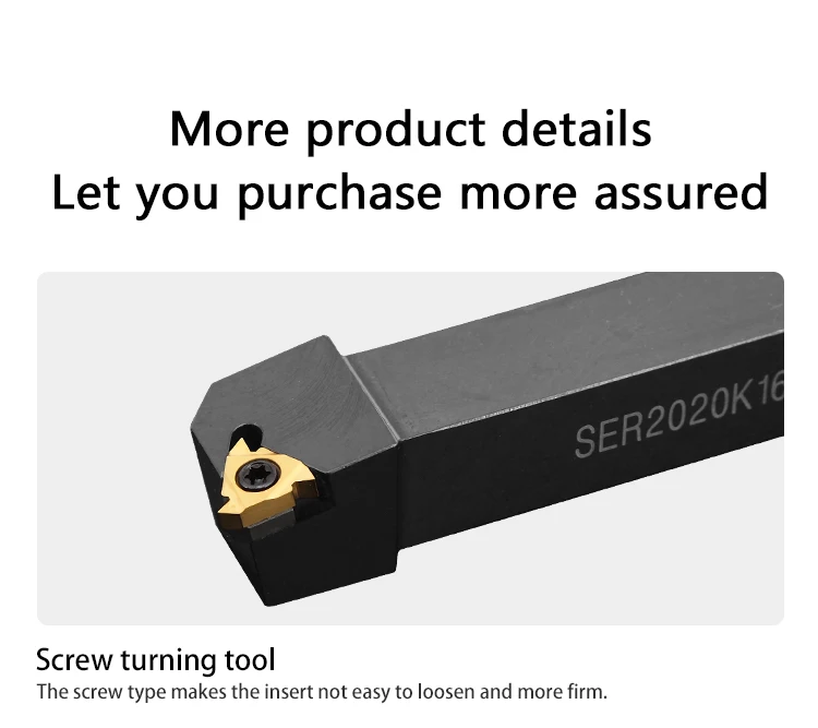 SER1010H11 SER1212H16/11 SER1616H16/11 SER2020K SER2525M External Thread Turning Tool SER SEL Lathe Cutter Bar CNC Tool Holder
