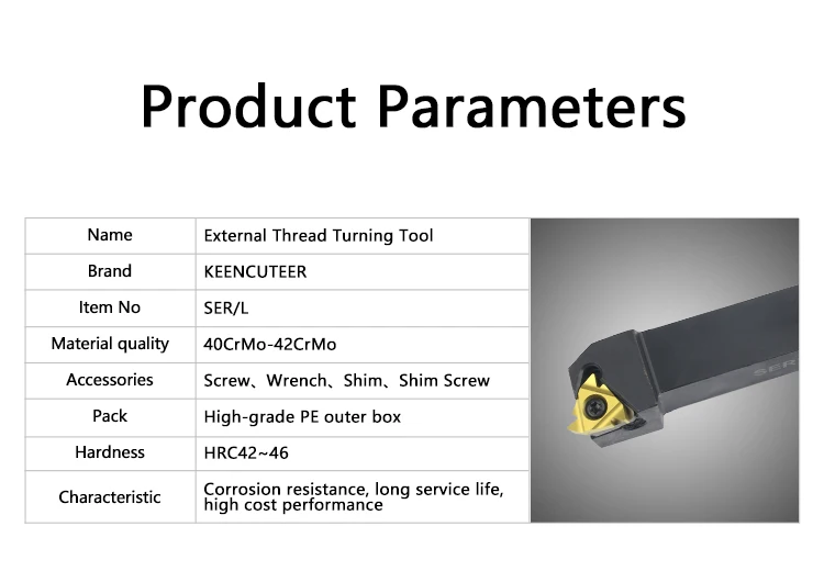 SER1010H11 SER1212H16/11 SER1616H16/11 SER2020K SER2525M External Thread Turning Tool SER SEL Lathe Cutter Bar CNC Tool Holder