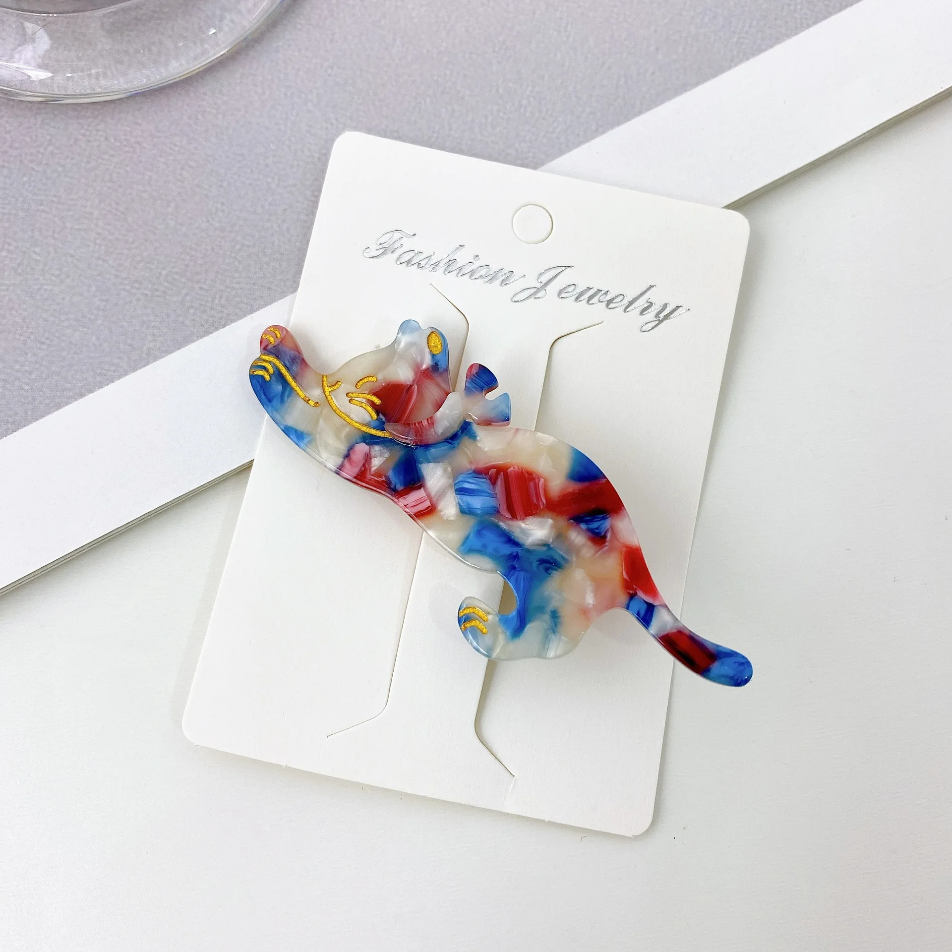 New Cute Cartoon Cat Hairpin Acetate Fiber Hair Clips Bangs Duckbill Clips for Womans Girls Fashion Barrettes Hair Accessories