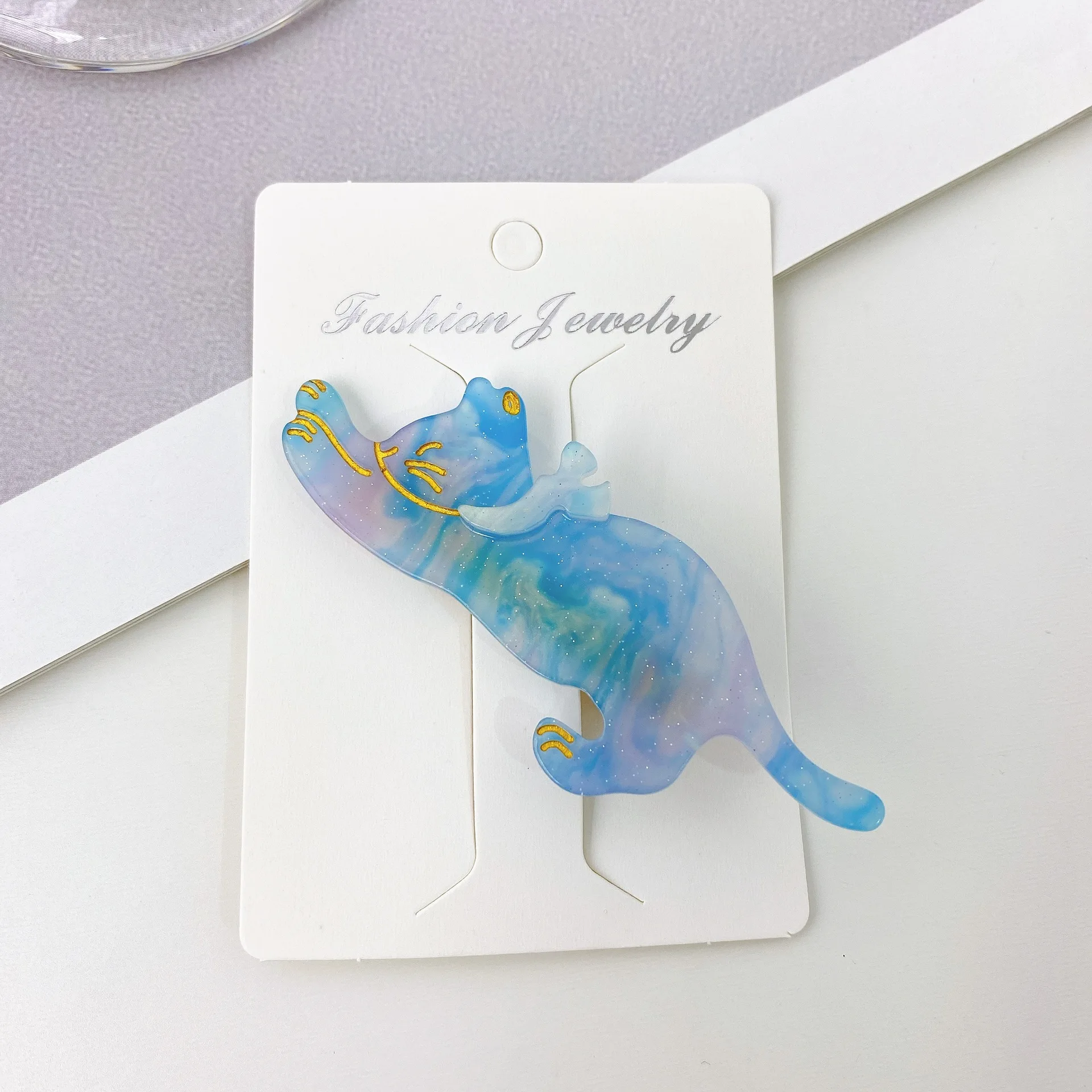New Cute Cartoon Cat Hairpin Acetate Fiber Hair Clips Bangs Duckbill Clips for Womans Girls Fashion Barrettes Hair Accessories