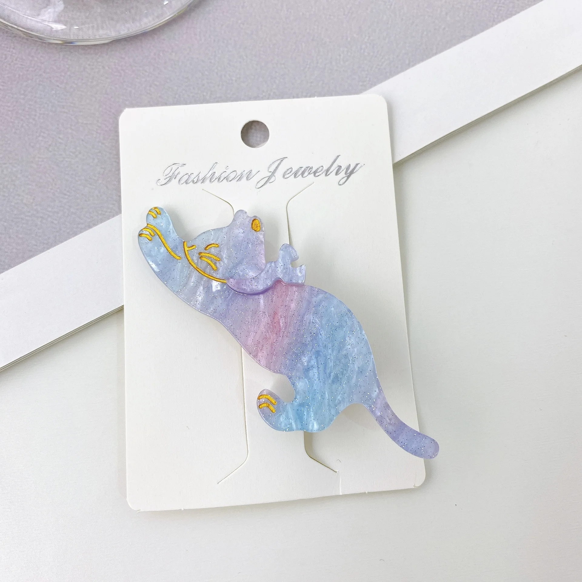 New Cute Cartoon Cat Hairpin Acetate Fiber Hair Clips Bangs Duckbill Clips for Womans Girls Fashion Barrettes Hair Accessories