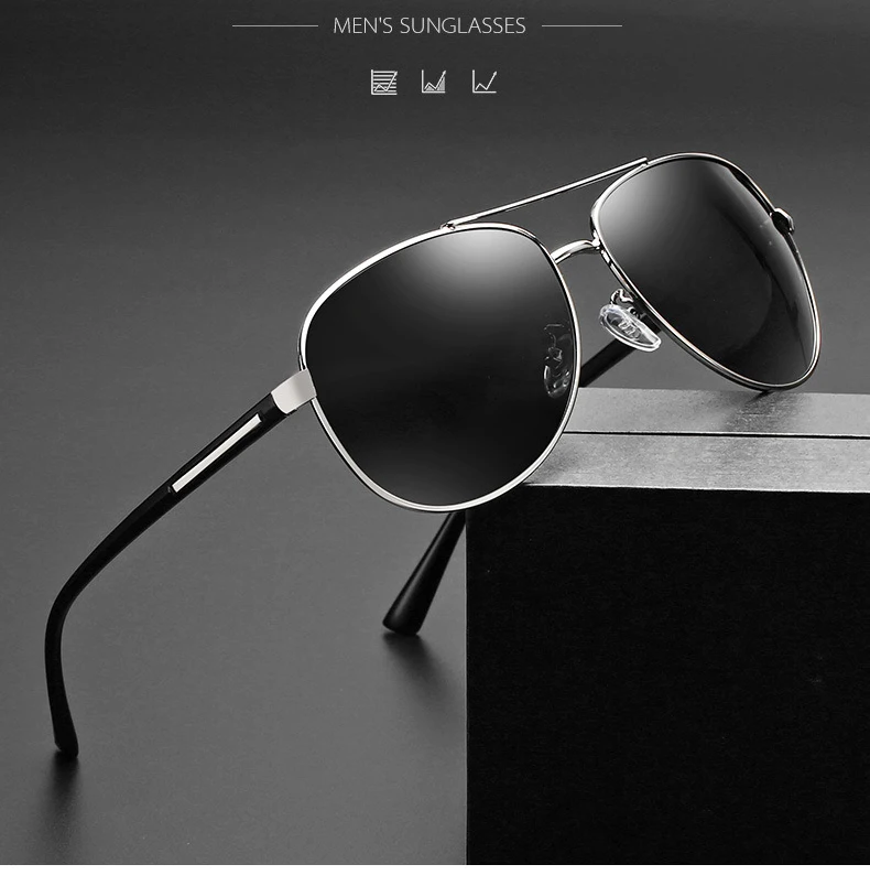 Men's Driving Prescription Lenses Sunglasses Polarized Cat Eyes Anti-Glare Short-sight Sun Glasses For Male 0 -0.5 -0.75 To -6.0