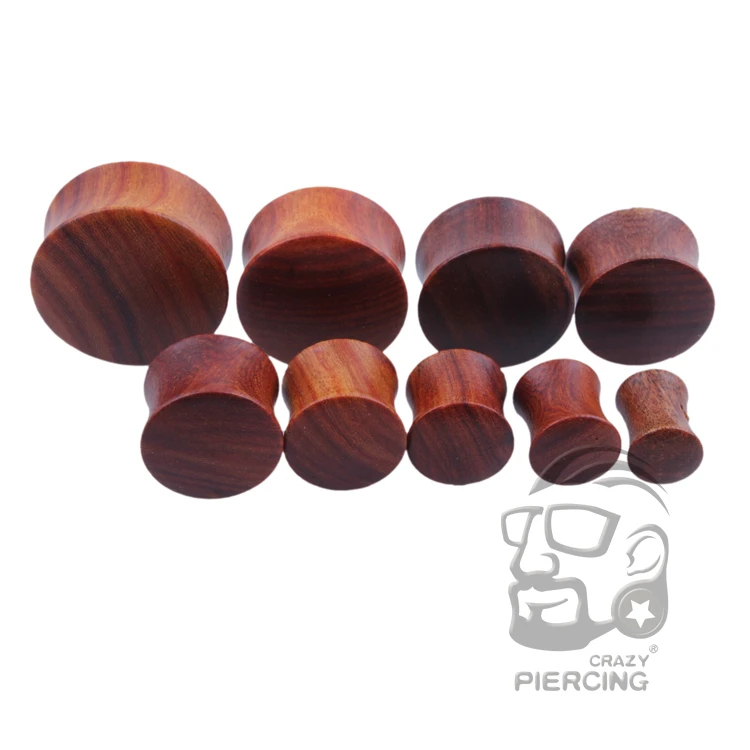 2pcs Wood Flesh Ear Plugs Tunnels Ear Piercings Earlets Saddle Woodern Earring Expander Gauge Double Flare Body Jewelry Piercing