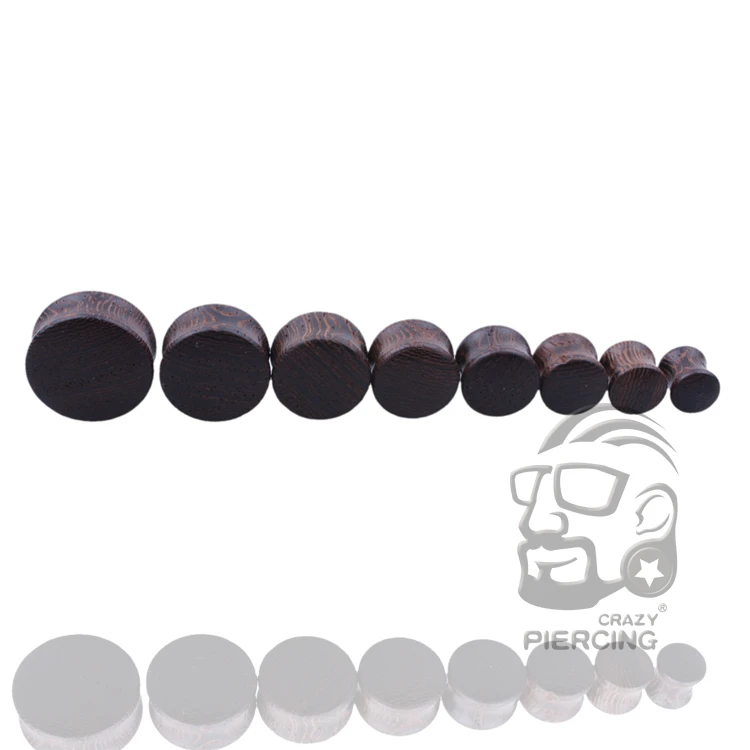 2pcs Wood Flesh Ear Plugs Tunnels Ear Piercings Earlets Saddle Woodern Earring Expander Gauge Double Flare Body Jewelry Piercing
