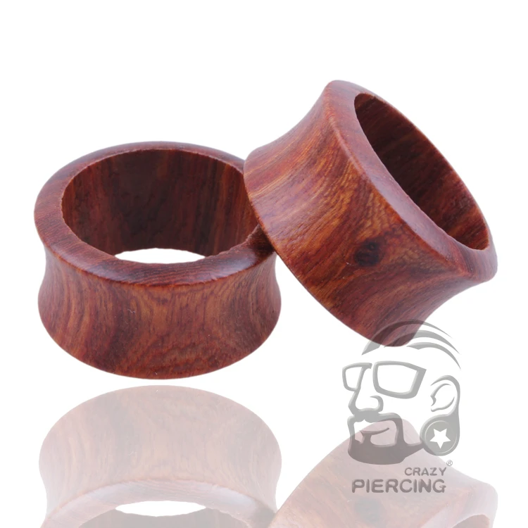 2pcs Wood Flesh Ear Plugs Tunnels Ear Piercings Earlets Saddle Woodern Earring Expander Gauge Double Flare Body Jewelry Piercing