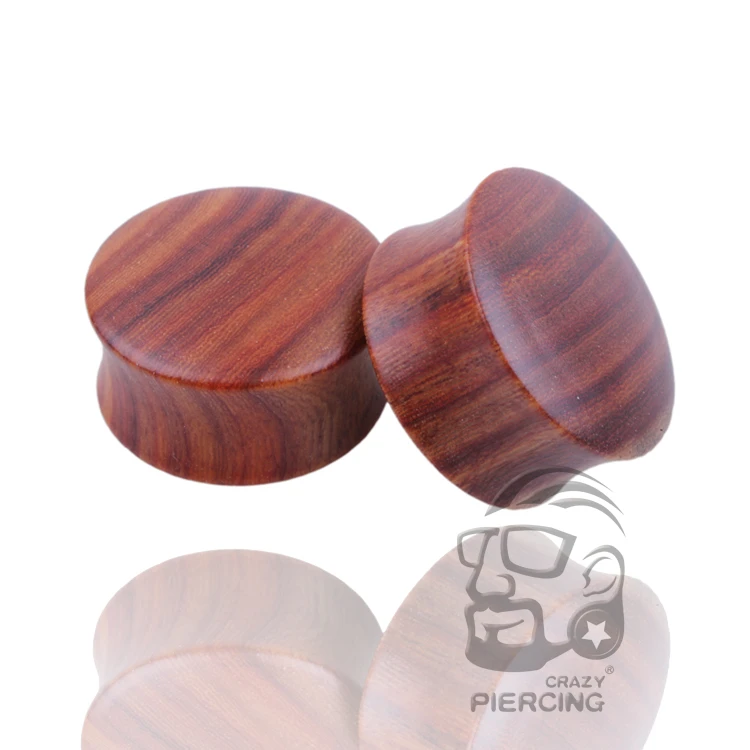 2pcs Wood Flesh Ear Plugs Tunnels Ear Piercings Earlets Saddle Woodern Earring Expander Gauge Double Flare Body Jewelry Piercing
