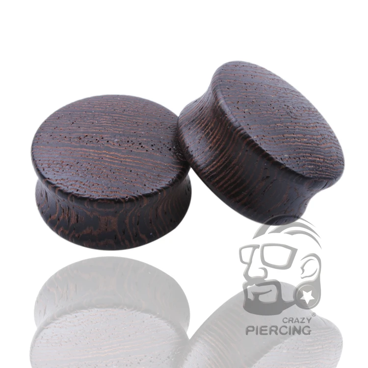 2pcs Wood Flesh Ear Plugs Tunnels Ear Piercings Earlets Saddle Woodern Earring Expander Gauge Double Flare Body Jewelry Piercing