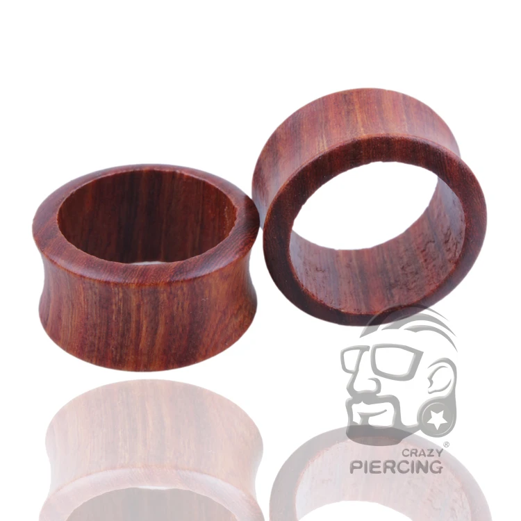 2pcs Wood Flesh Ear Plugs Tunnels Ear Piercings Earlets Saddle Woodern Earring Expander Gauge Double Flare Body Jewelry Piercing