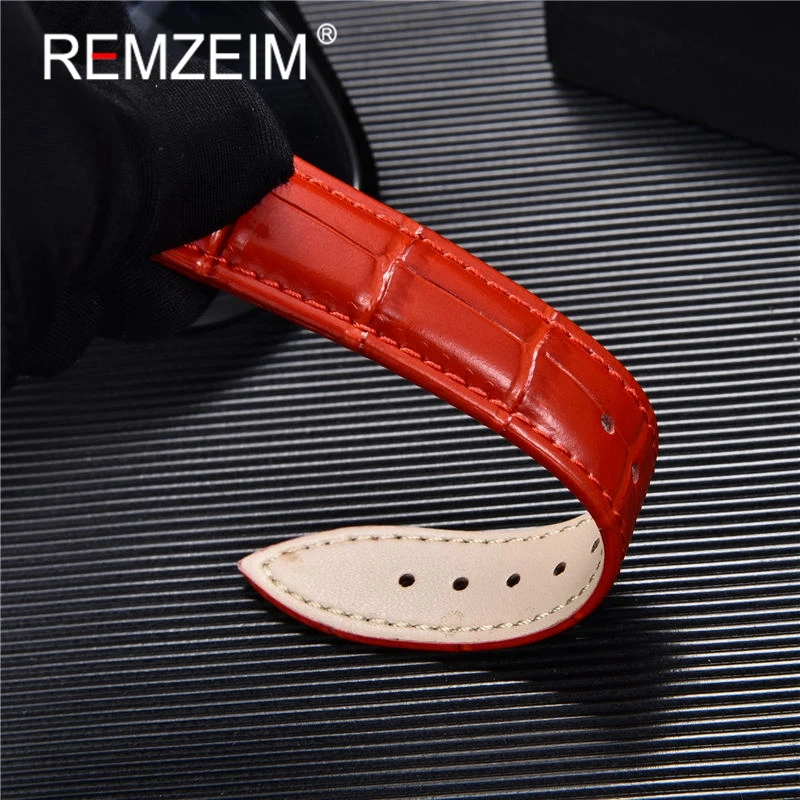 Genuine Leather Watchbands 14/16/18/20/22mm Watch Band Strap Steel Pin Buckle High Quality Wrist Belt Bracelet + Tool