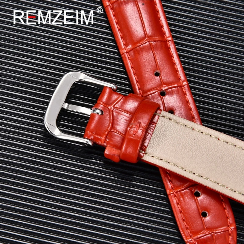 Genuine Leather Watchbands 14/16/18/20/22mm Watch Band Strap Steel Pin Buckle High Quality Wrist Belt Bracelet + Tool