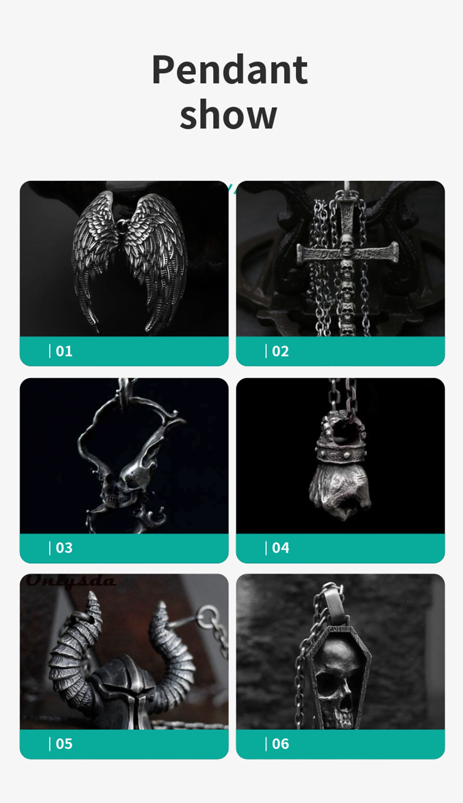 316L Stainless Steel Fashion Retro 3D Rose Men's Pendant Necklace European and American Trendy Men's Jewelry Couple Gifts